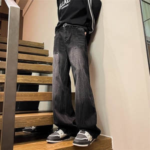 已下大货！8XL-M开学季必爆牛仔裤大码直筒高街微喇裤子NZ9006P65图片
