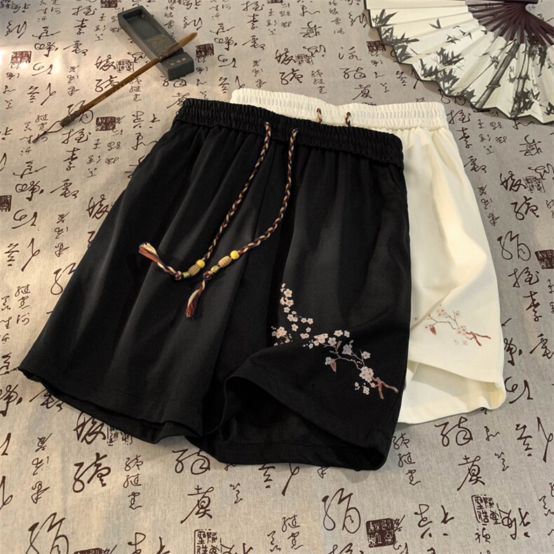 新中式情侣短裤男女沙滩音得物潮五分裤重磅300g抖2419-P22控48图片