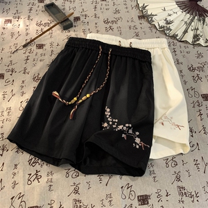 新中式情侣短裤男女沙滩音得物潮五分裤重磅300g抖2419-P22控48图片