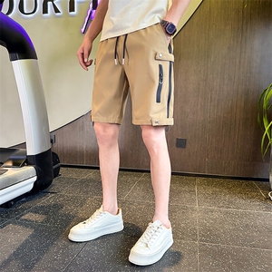 2025上新男士短裤美式潮牌高级设计感拉链装饰五分裤P25-P38控58图片