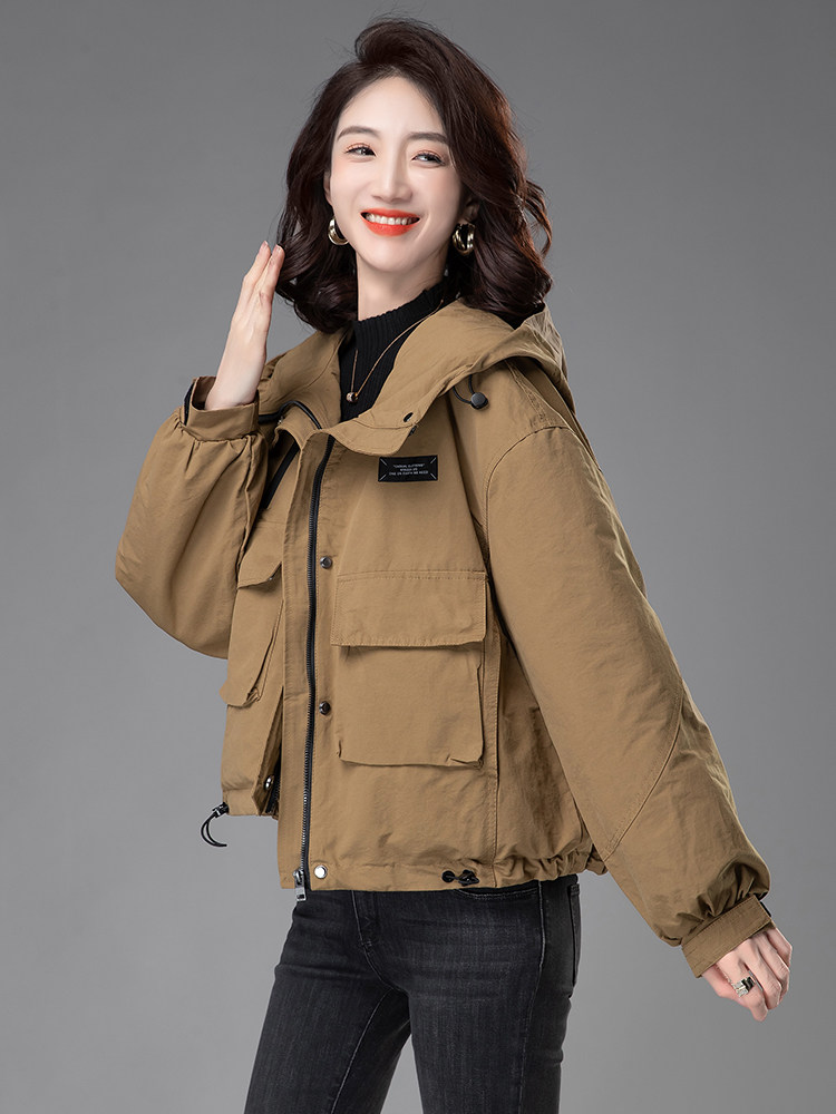 棉外套女派克冲锋衣连帽时尚口袋加棉棉服,女装棉衣/棉服,曼沙奕珂