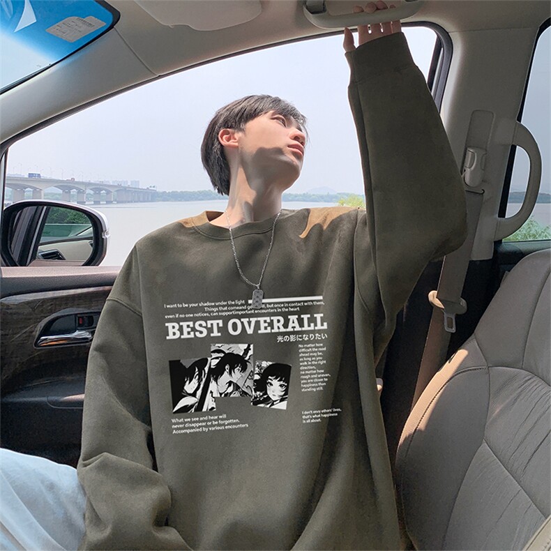 2025秋季潮牌新款wyjp-4001卫衣圆领麂皮绒特p35控69,男装卫衣,星座605(原A050)