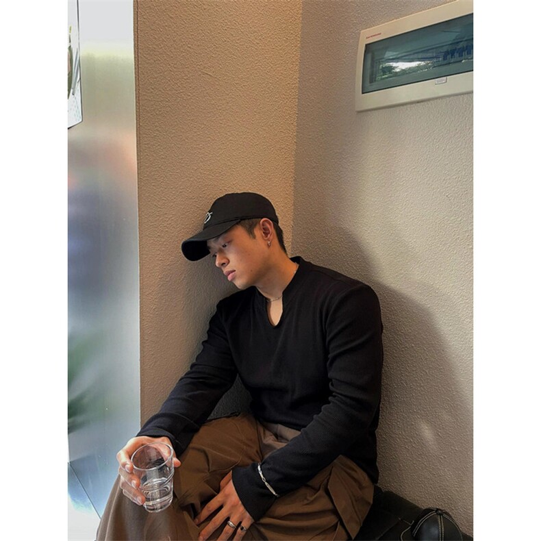 柔软薄款型男痞帅简约修身打底衫男士内搭防晒长袖T恤T169,男装防晒衣,星座1116A（原606A-3）