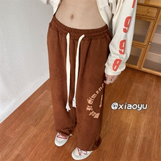 XZ616秋季新款宽松麂皮绒百搭休闲裤TY388P55控68，男装休闲裤，星座512A（原616）