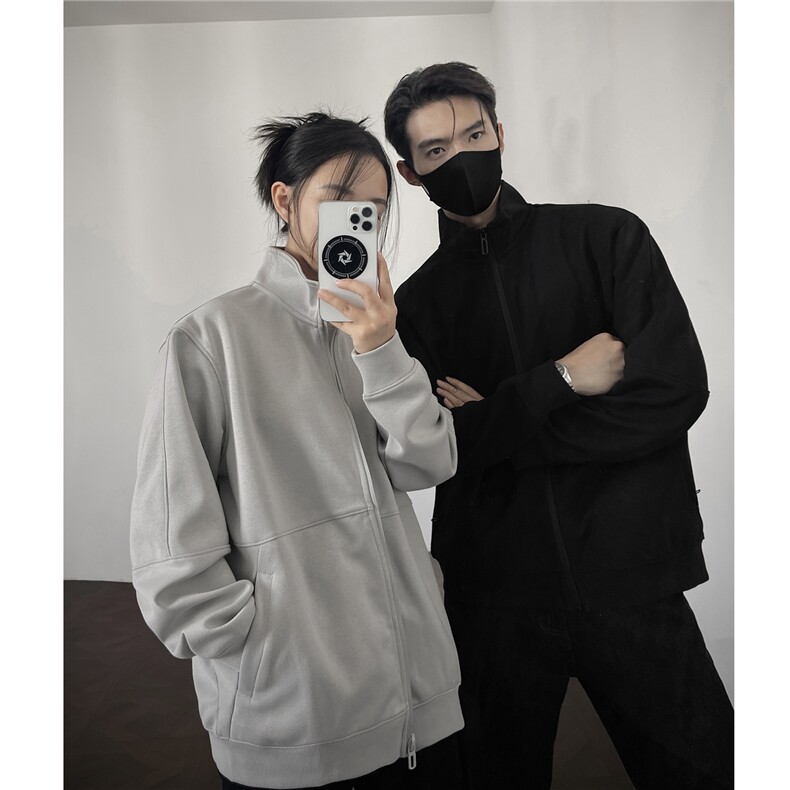 重磅420克boxy短款立领拉链开衫卫衣秋季直播外套男D9895-P65图片