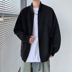 2024新款秋冬慵懒风宽松拉链毛衣立领外套男青年潮现货W8455-P63，男装针织衫/毛衣，星座512-4
