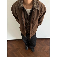 冬季美式假两件棉衣男夹克外套潮牌宽松简约百搭男士男款棉服，男装夹克，星座506A