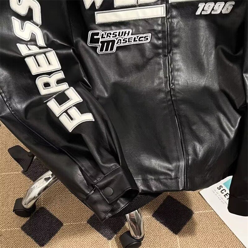 美式高街赛车服夹克男春季潮牌痞帅刺绣hiphop宽松外套W6437-P75,男装夹克,星座412-2