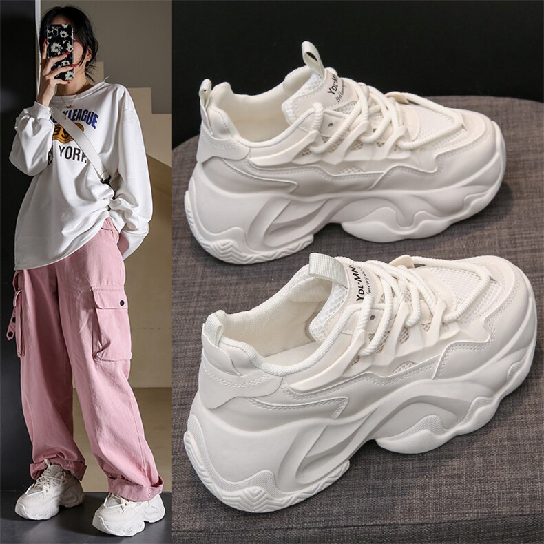 X3774-P100韩版新款老爹鞋女2024春夏学生运动跑步鞋休闲鞋厚底鞋,女鞋休闲鞋,星座1407-3