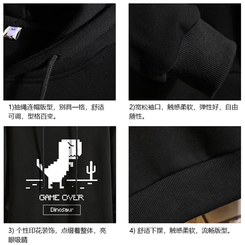 WY2315-P35加绒款-P40纯棉连帽卫衣男大码运动帽衫宽松薄砖墙,男装卫衣,电商A040A