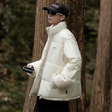 立领冬季男士棉衣刺绣加厚情侣款棉服潮棉袄青年A266-WMY2230-P65，男装棉衣，电商A266