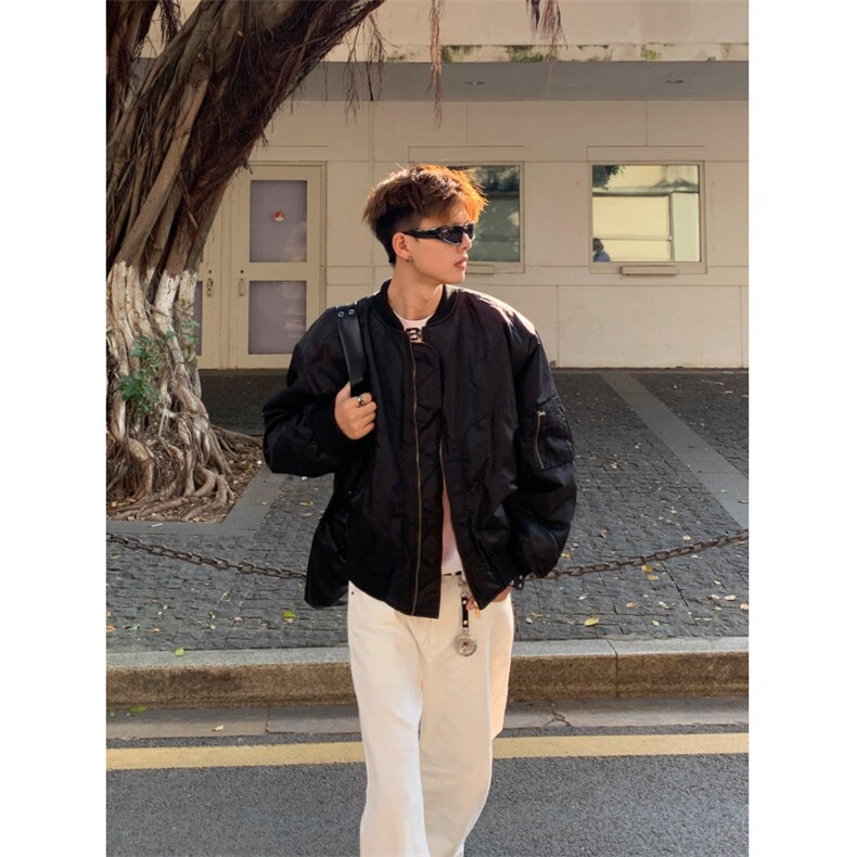 【有货】MY8213LL-特P85红内飞行夹克棉服男高级感棒球服外套,男装夹克,星座1007（原301D）