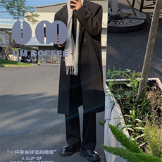 2024新款长款大码毛呢大衣秋冬韩范英伦风衣外套DSA157B-J251-P98，男装风衣，电商A157B