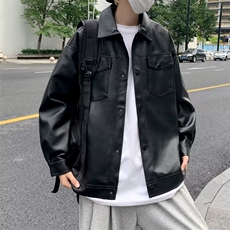 男秋季新款口袋皮衣夹克外套LW22P60，男装皮衣，星座1116-2