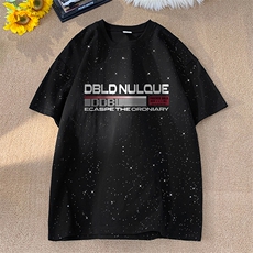 可48小时发货支持抖音得物来样二开美式满天星亮片短袖T恤MTX685，男装T恤，电商A486