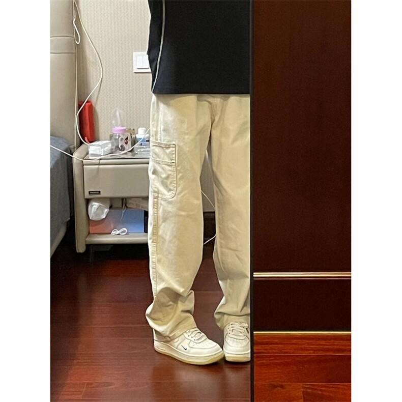 【有货】米杏色工装裤男款美式复古cleanfit裤子1007-KZD43WW-P45图片