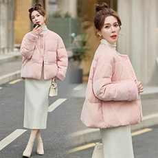 2024年冬季新款國风金丝绒羽绒服外套女，女装羽绒服，曼娅璐