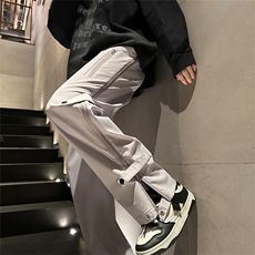 K8021/P40新款现货港风户外机能防水冲锋裤男开叉拉链休闲裤，男装休闲裤，电商A141