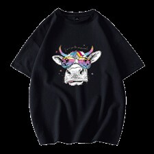 夏季新品 青少年大码港风个性印花情侣男女圆领短袖T恤T616P30,男装T恤,电商B226