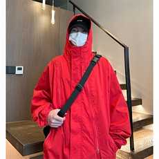 港风美式vibe潮流宽松连帽冲锋衣夹克男潮XZ213-JK6601-P65控88，男装夹克，星座213
