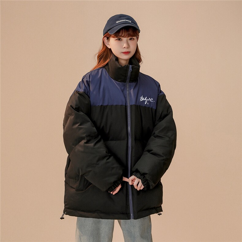 中性22冬季新款ins潮流字母印花厚款保暖立领棉衣MY273P115控138,男装棉衣,A247A
