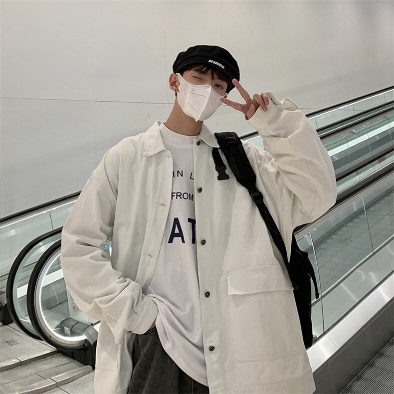 新款痞帅牛仔外套男帅气港风夹克韩版潮流宽松男生春季JK460-p65,男装夹克,星座1008
