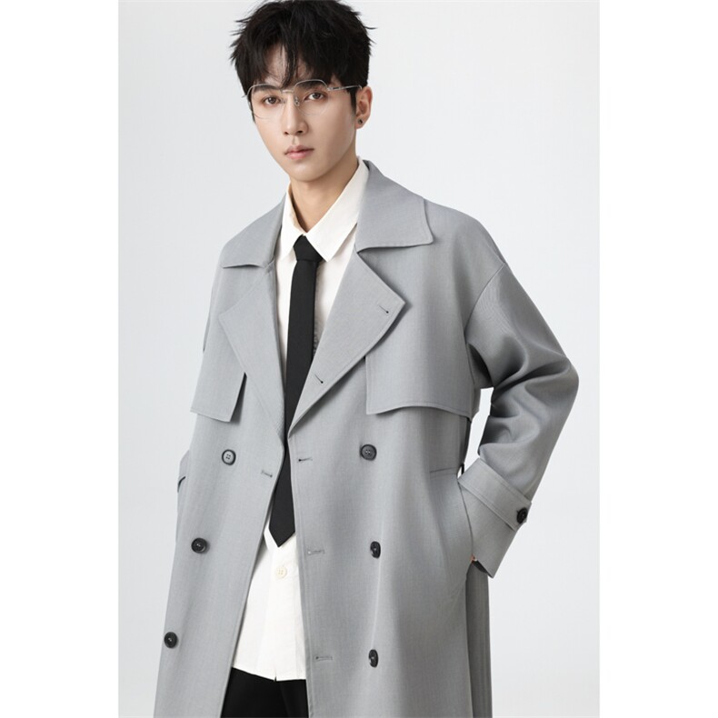 秋季英伦风韩版宽松中长款潮牌风衣外套FY710-P138控168XZ402-2,男装风衣,星座402-2
