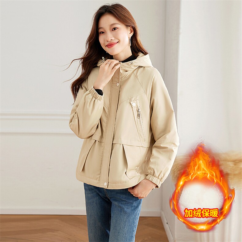 冬季加绒派克服棉衣女短款2024新款减龄休闲连帽加厚保暖棉服外套,女装棉衣/棉服,以桐