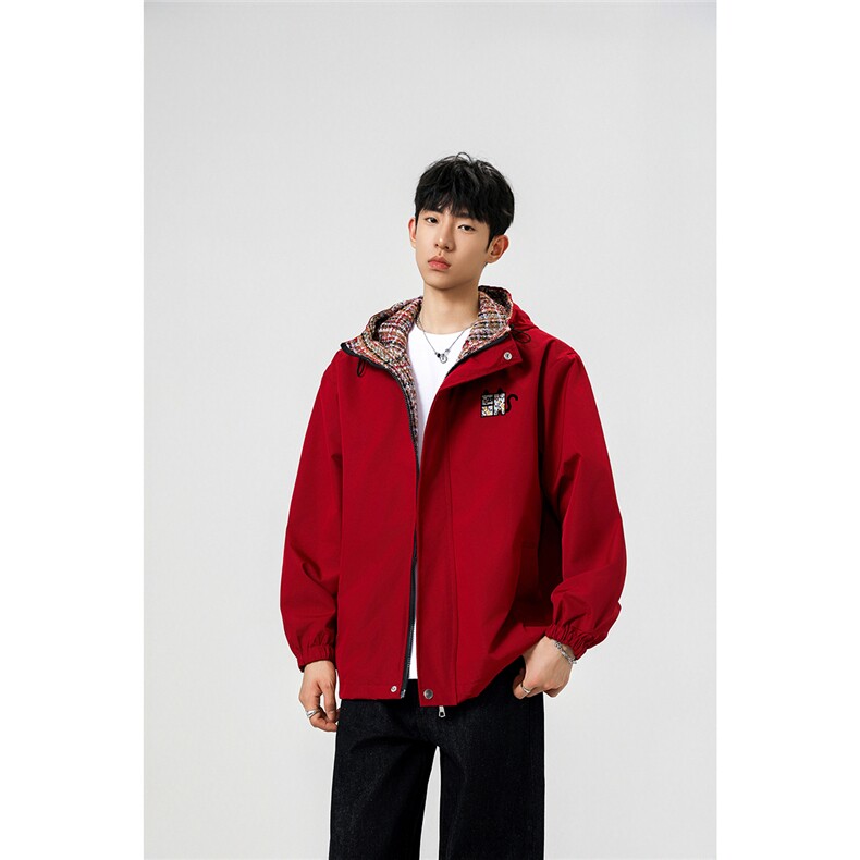 小恶魔印花小香风大码M-5XL夹克男聚酯纤维JK78124P75控118图片