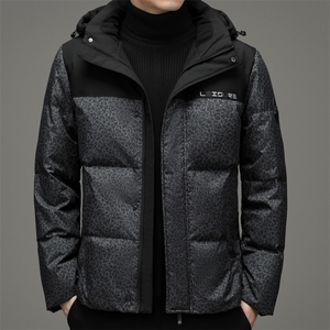 新款冬装可脱卸帽羽绒服中年男士休闲宽松羽绒外套MYYL8869-P300图片
