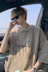 外景水洗夏季日系宽松青年短袖T恤男百搭做旧打底体恤SX00019/P35，男装T恤，电商B316