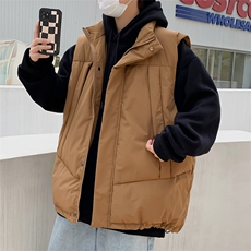 港风冬季棉马甲男潮流外穿bf情侣加厚帅气保暖坎肩背心MJ0852-P60，男装棉衣，星座308B-2