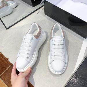 2021春季新款麦昆达松糕厚底真皮后尾带钻系带板鞋,其它,她他麦