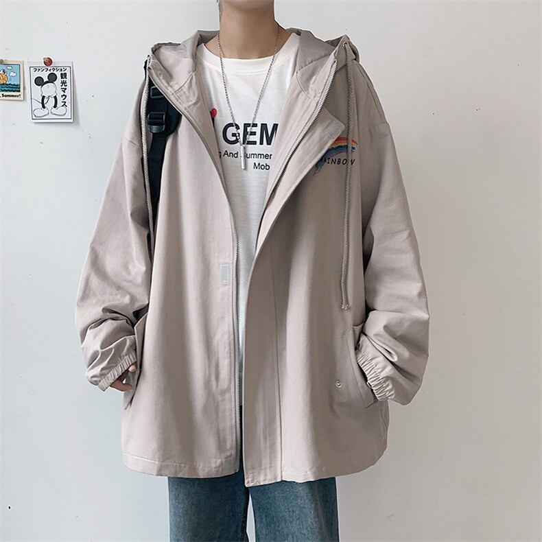 JK41064-P85纯棉连帽夹克男士大码工装夹克男外套男,男装夹克,电商A040
