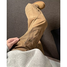 网图有货美式复古工装微喇牛仔裤男伐木阔腿裤A116-P65，男装牛仔裤，星座1505