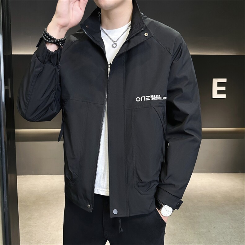 2025新款秋季夹克外套男士立领衣服潮流新品男装上衣,男装夹克,电商A225