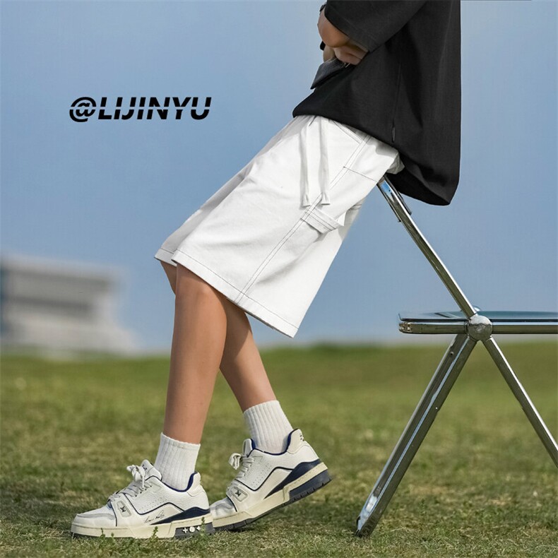 夏季纯棉挺括百搭质感有型休闲短裤男宽松DK327特批：35 ：68图片