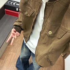 cleanfit短款工装外套男秋冬款美式复古棒球服潮牌做旧哈灵顿夹克，男装夹克，星座1210-1
