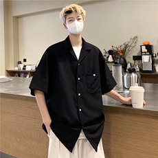 衬衫男短袖韩版潮流痞子帅气百搭宽松2024秋夏ins外套CY866-P32，男装衬衫，星座412-3