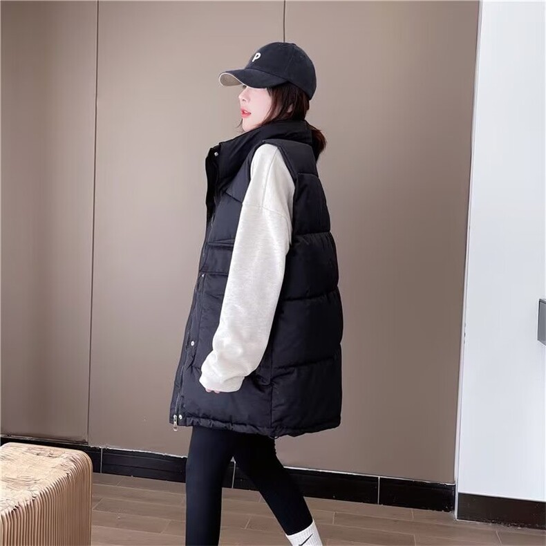 韩版港风东大门大码羽绒服女冬装新款宽松加厚大口袋马甲棉服外套,男装背心/马甲,星座1210-1