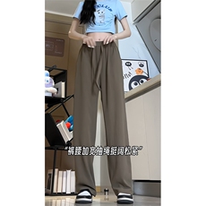 X2403-TP25不控价港风夏季冰丝长裤褶皱感潮流休闲运动裤直筒裤，男装休闲裤，电商A102-1