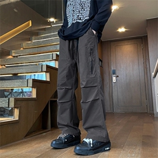 美式街头复古冲锋裤男女伞兵裤日系大码休闲裤xz405-k2012-p50，男装休闲裤，星座405
