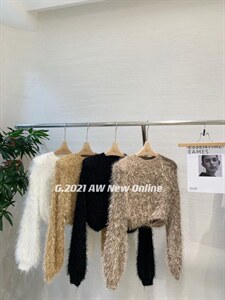 新款毛毛针织毛衣,女装针织衫/毛衣,G