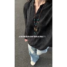 XZ809A/SYR10/特P24/控48扎染J肌理感V领长袖T恤卫衣，男装T恤，星座809A(原222-1)