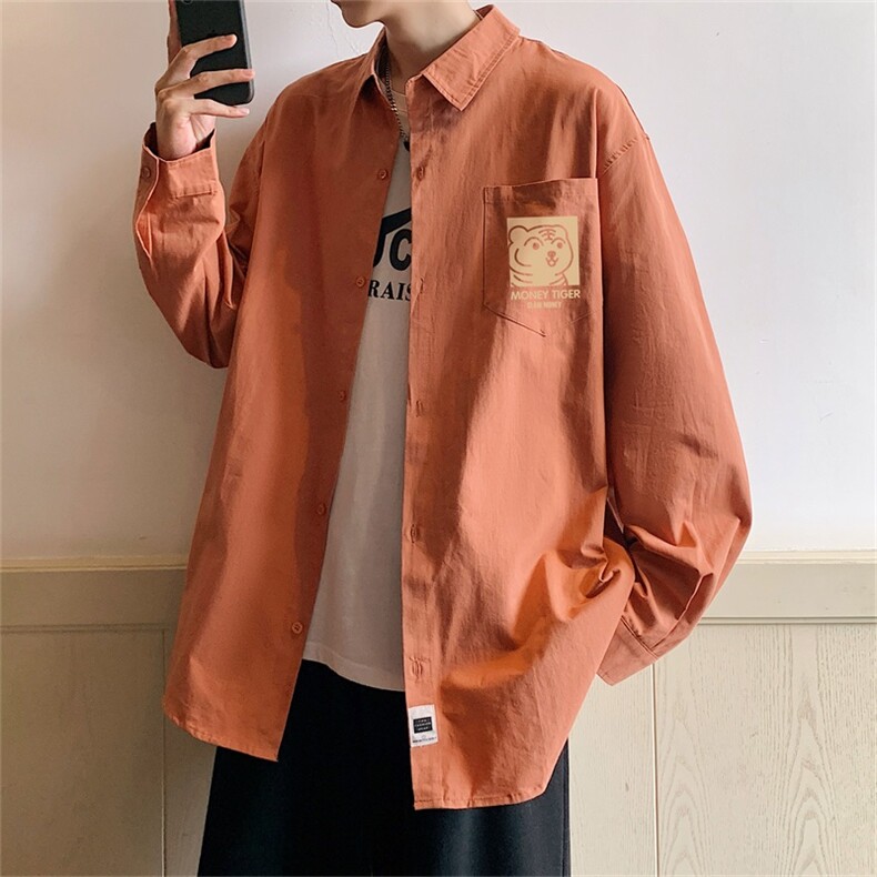 电商DSA028-CS21Z485100聚酯P352022款印花休闲长袖衬衫控59.9,男装衬衫,电商A028