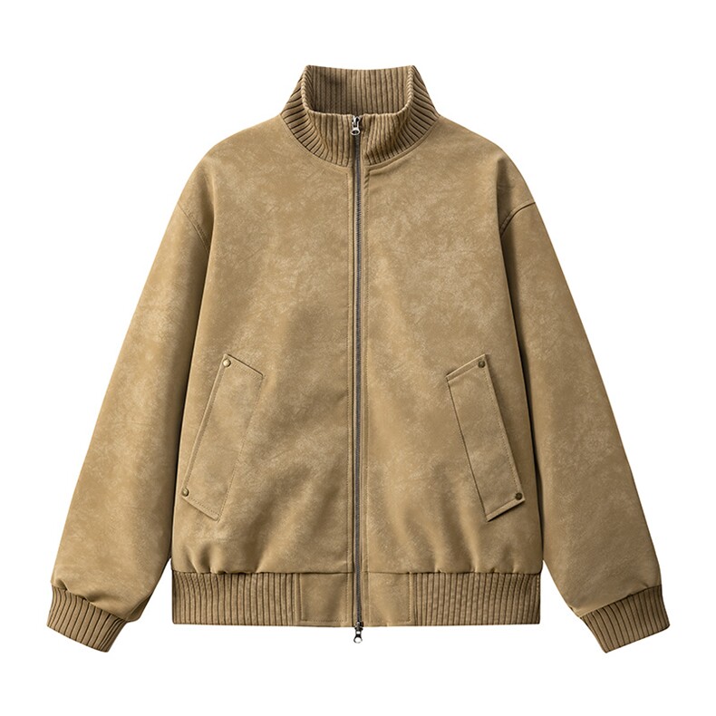 2026春季新款得物品质休闲皮夹克飞行服皮衣男防外套26183-60，男装夹克，星座1402-2