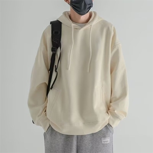 W05-P50 休闲卫衣男士春秋季新款潮流宽松休闲上衣服美式纯色图片