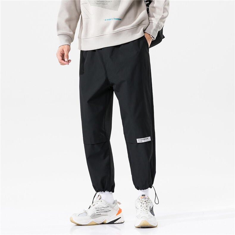 日系宽松运动裤束脚裤大码M-5XL长裤潮裤子休闲裤九分裤7191P40，女装休闲裤，星座227-7