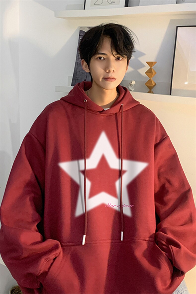 秋季美式连帽卫衣男潮牌ins休闲春秋青少年JK23397特批p35-控48,男装卫衣,星座605(原A050)