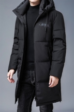 长款羽绒服男冬装新款宽松中年男士连帽鸭绒外套KCN20969-5-P315，男装羽绒服，电商B212（原钱塘6029）